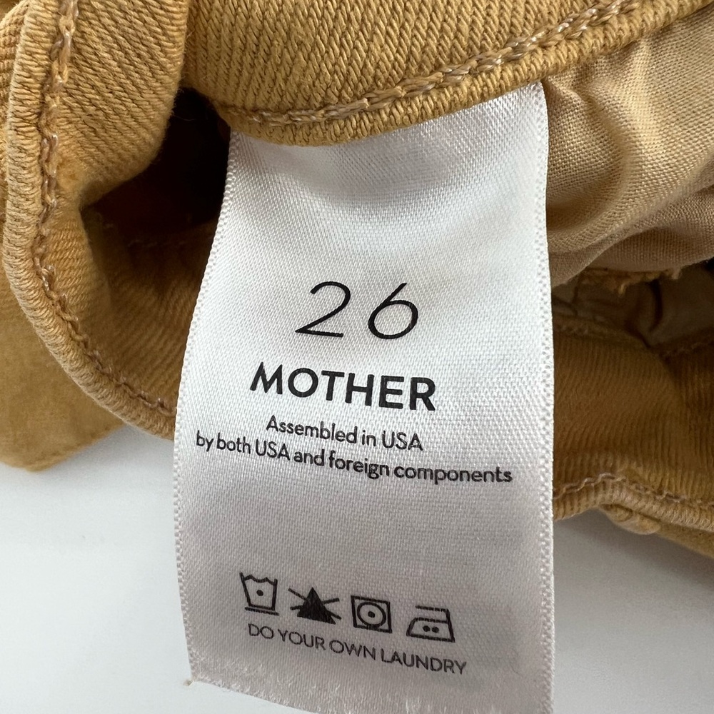 Mother Hustler ankle flare Fray Yellow Jeans - tinsel size 26 - Picture 8 of 9